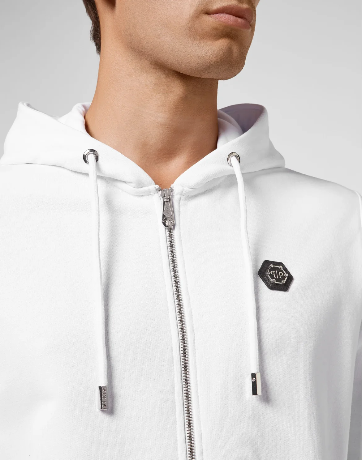 Hoodie Sweatjacket Full Zip, цвет: Белый