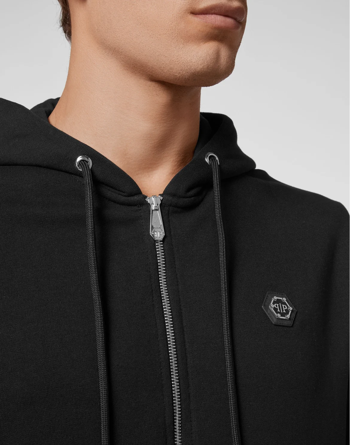 Hoodie Sweatjacket Full Zip, цвет: Черный
