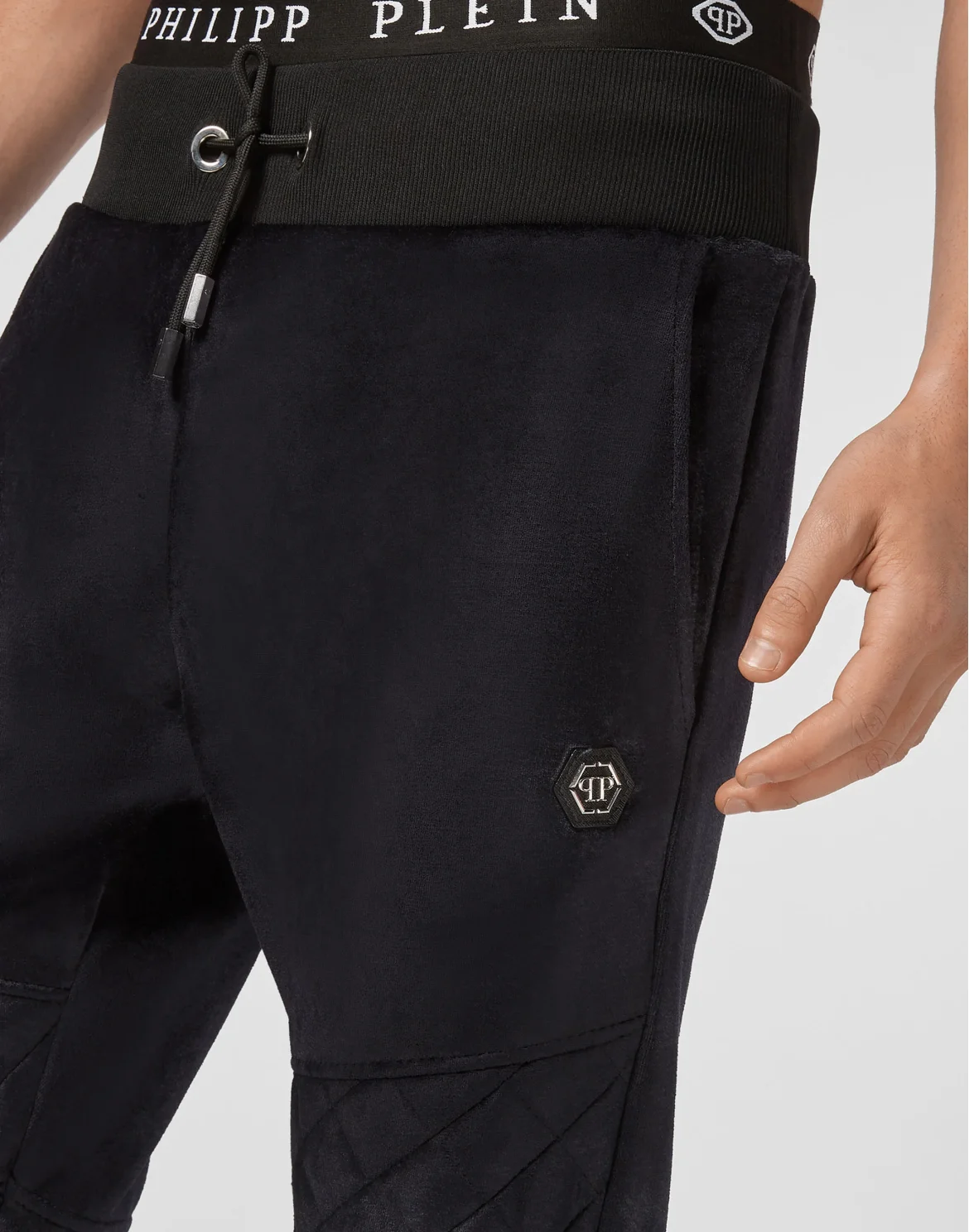 Velvet Jogging Trousers Iconic Plein, цвет: Синий
