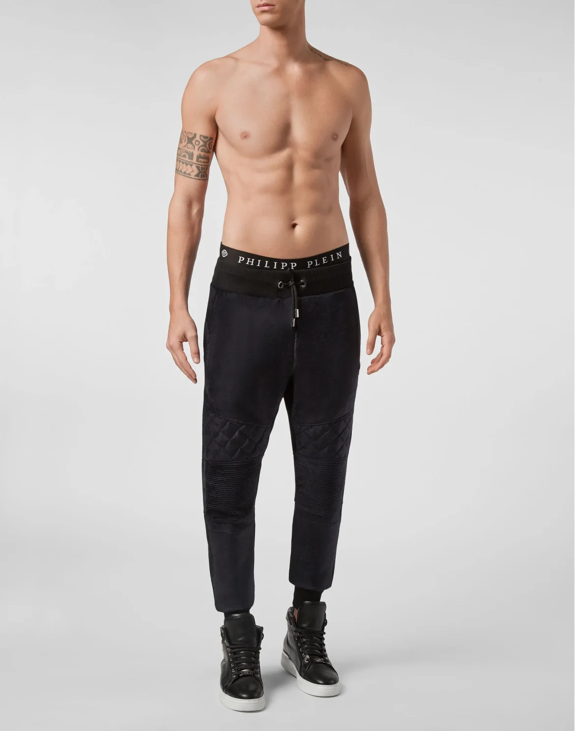 Velvet Jogging Trousers Iconic Plein, цвет: Синий