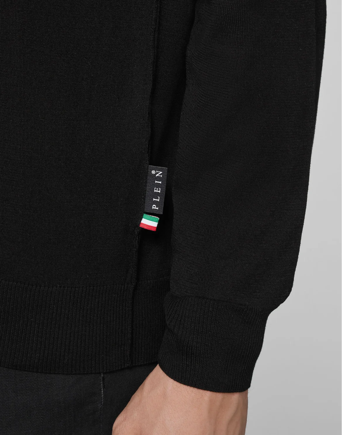 Pullover Round Neck LS Iconic Plein, цвет: Черный