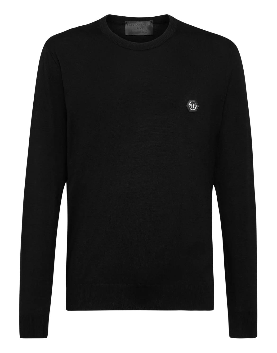 Pullover Round Neck LS Iconic Plein, цвет: Черный