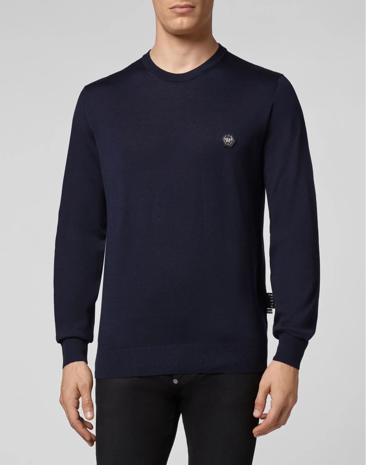 Pullover Round Neck LS Iconic Plein, цвет: Синий