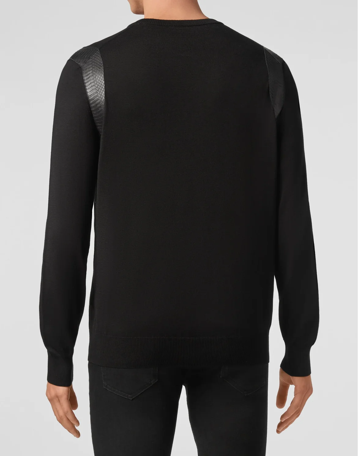 Pullover Round Neck LS Luxury, цвет: Черный