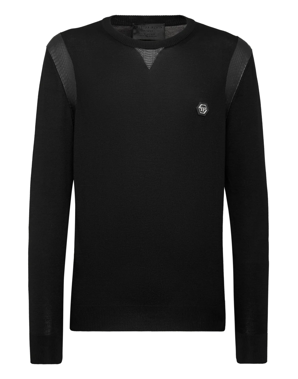 Pullover Round Neck LS Luxury, цвет: Черный