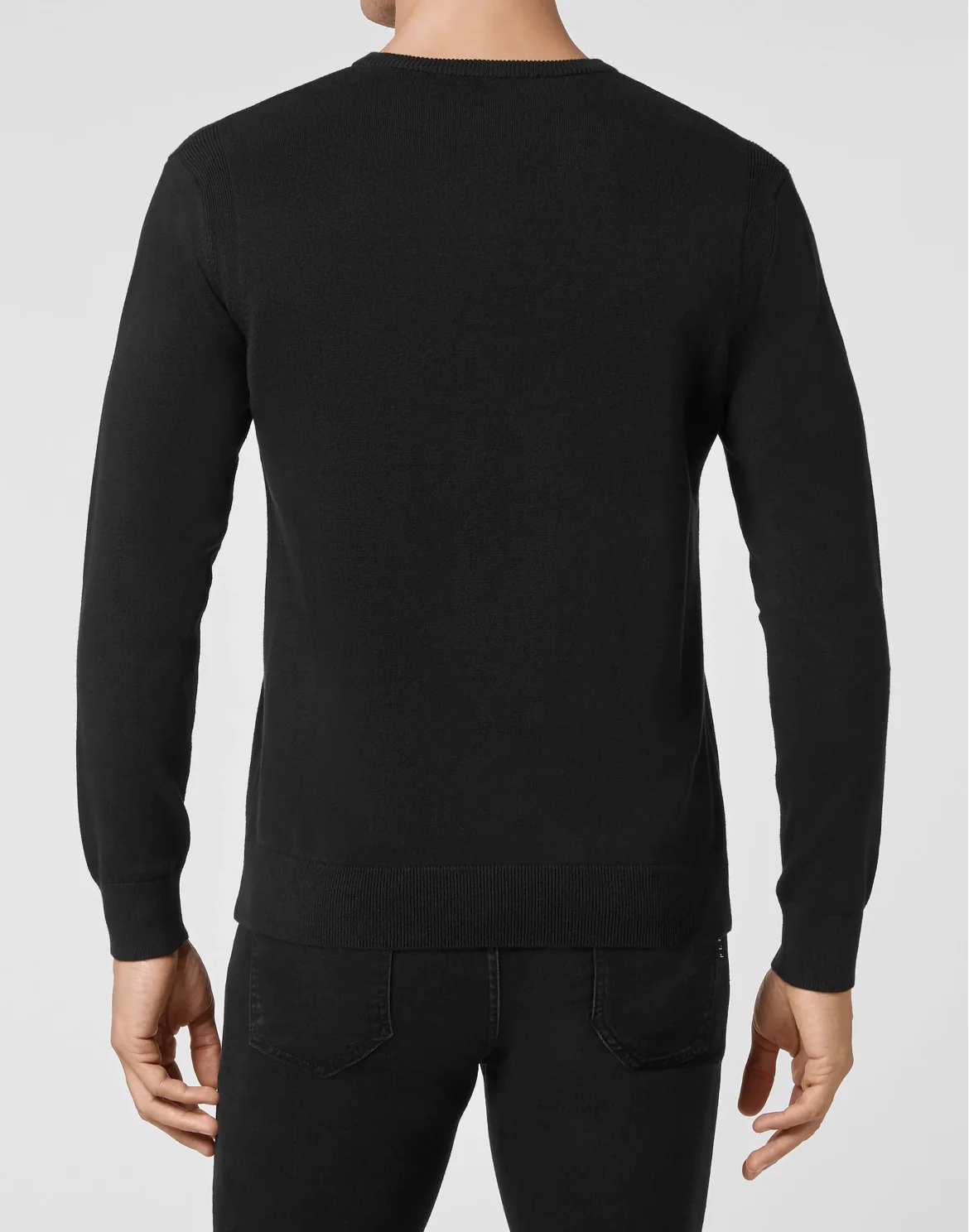 Cotton Pullover V-Neck LS, цвет: Черный