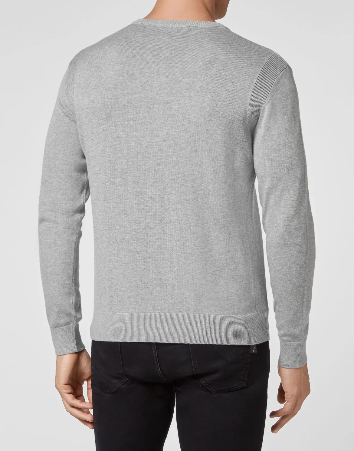 Cotton Pullover V-Neck LS, цвет: Серый