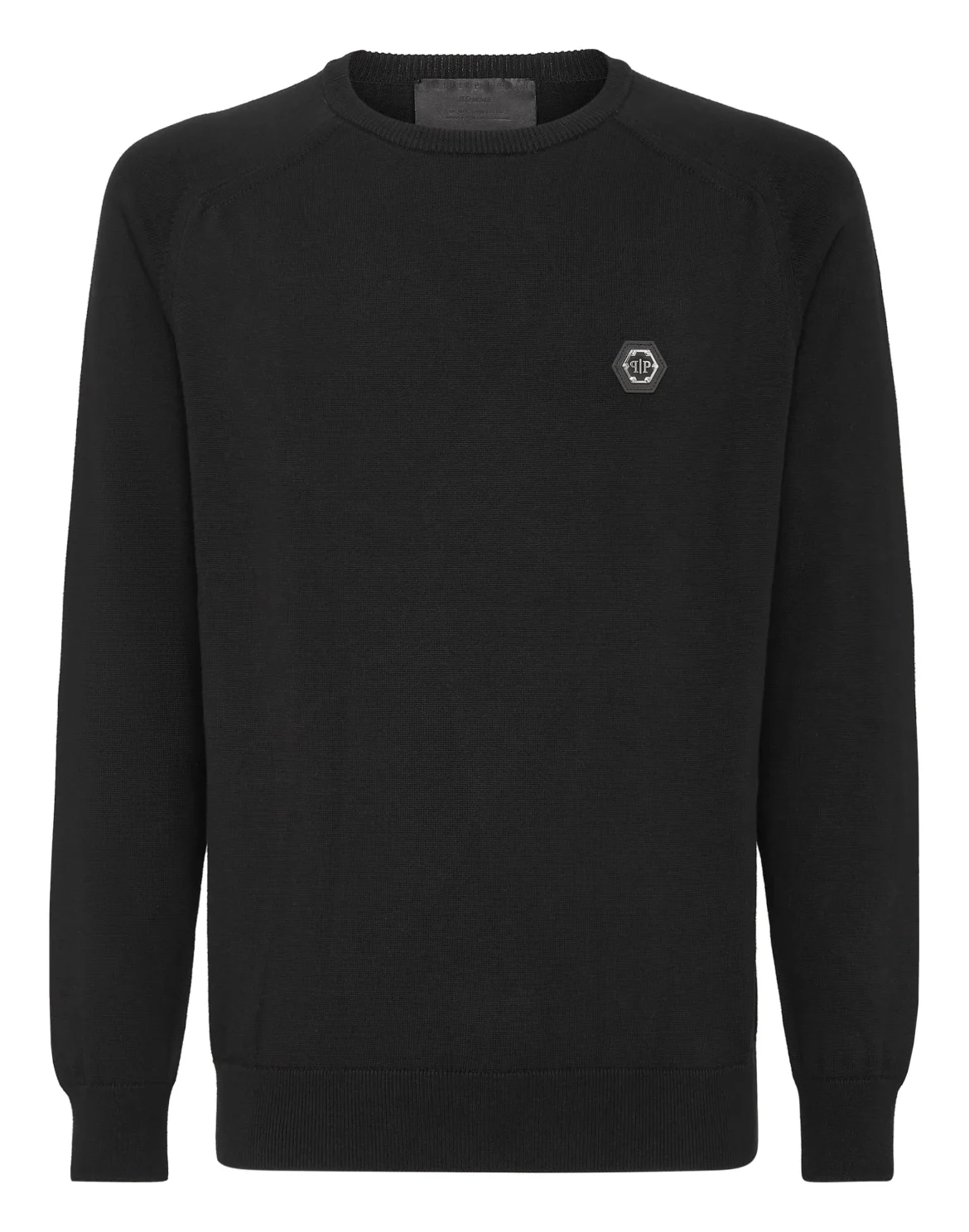 Cotton Pullover Round Neck LS, цвет: Черный