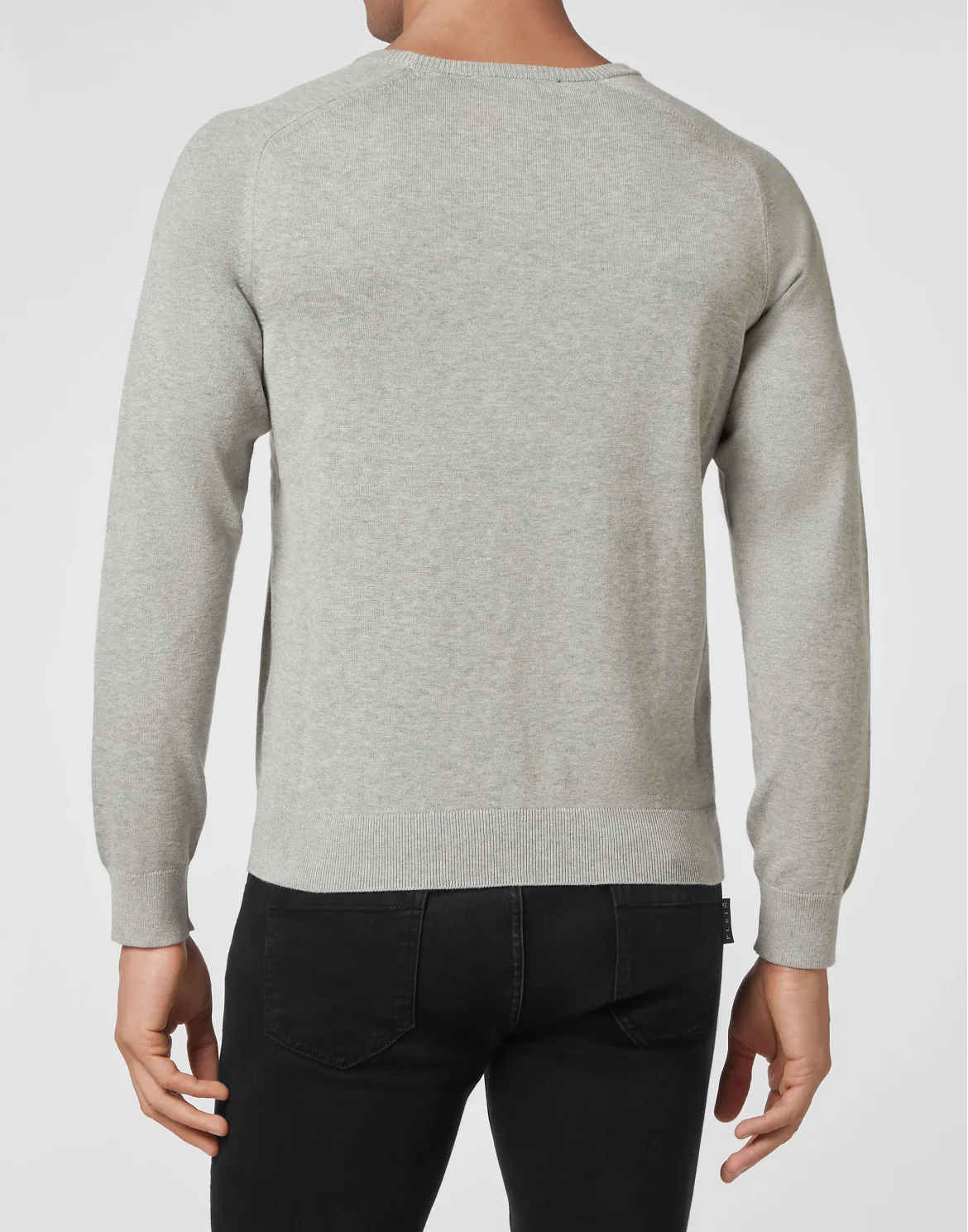 Cotton Pullover Round Neck LS, цвет: Серый