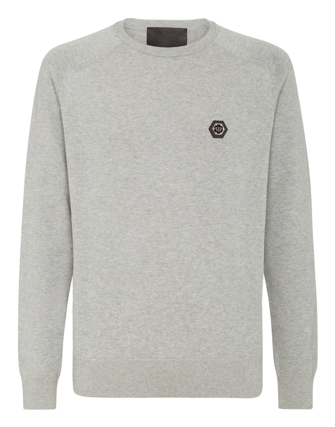 Cotton Pullover Round Neck LS, цвет: Серый