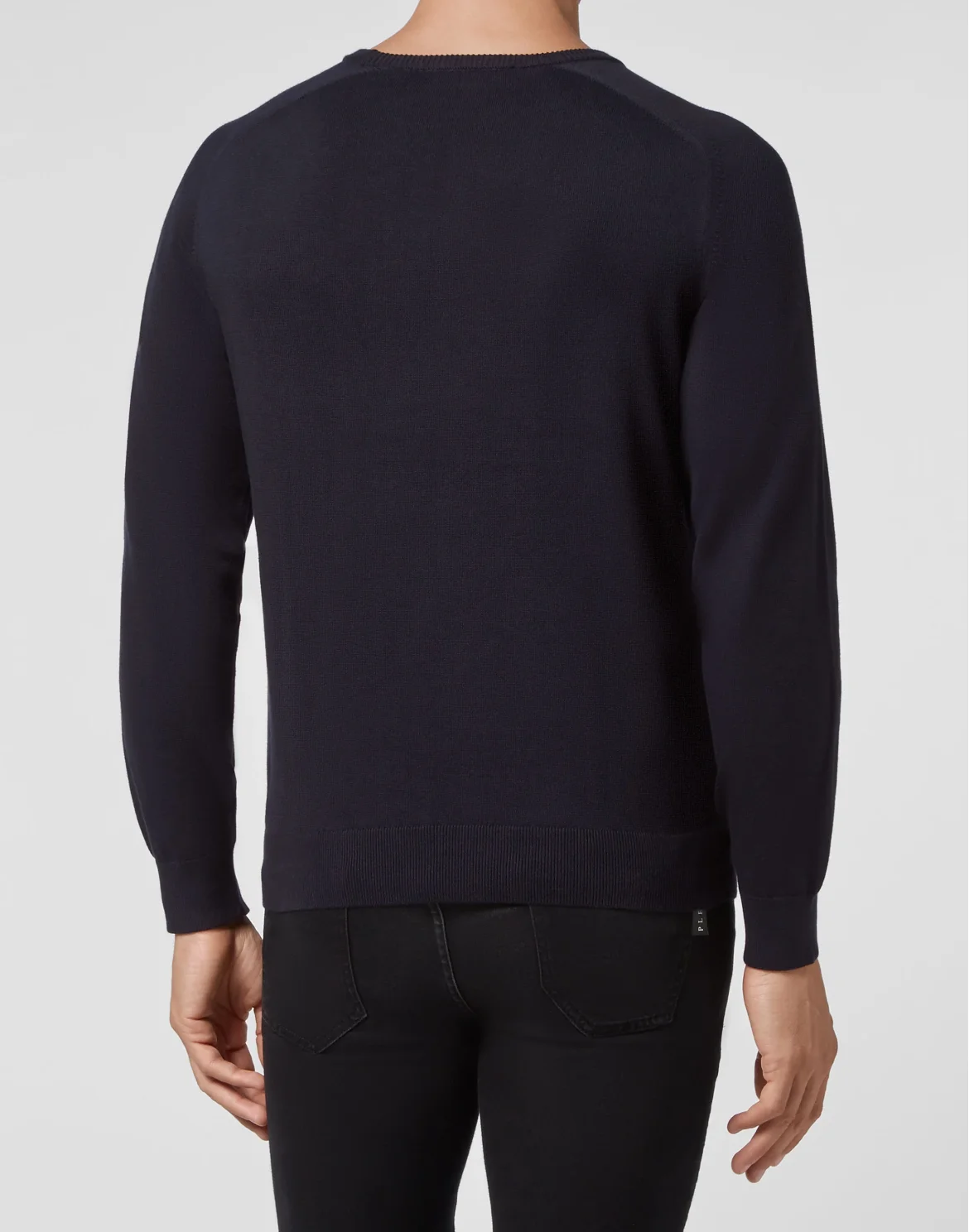 Cotton Pullover Round Neck LS, цвет: Синий