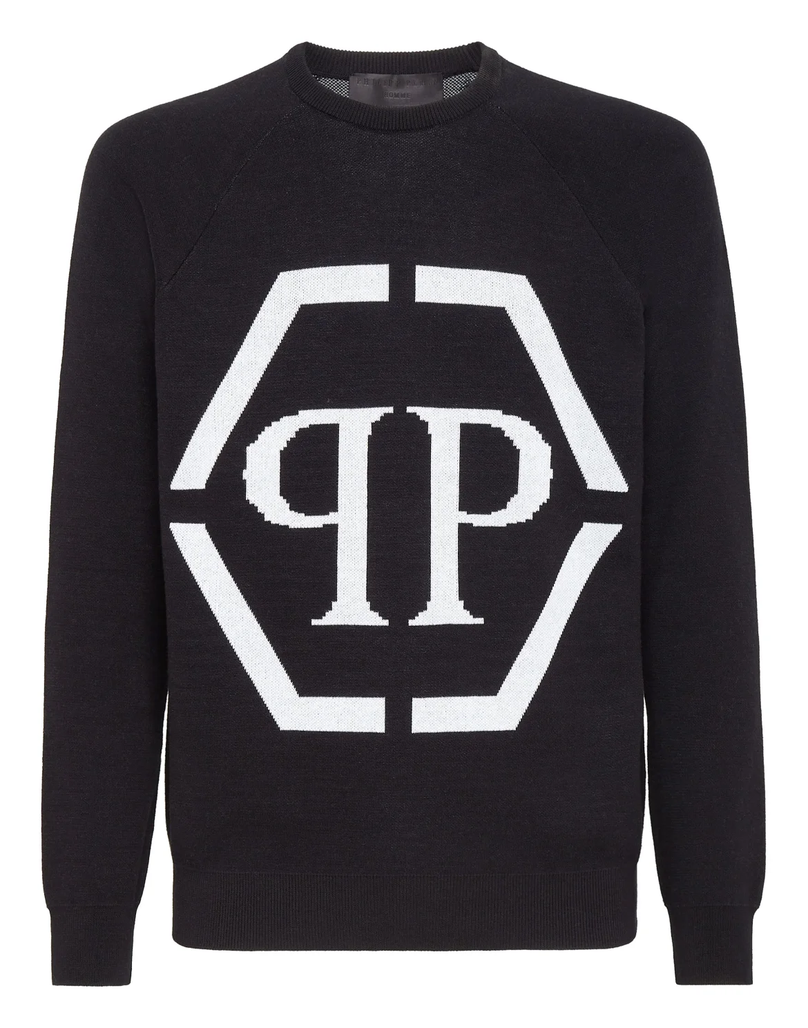 Cotton Pullover Round Neck LS, цвет: Черный