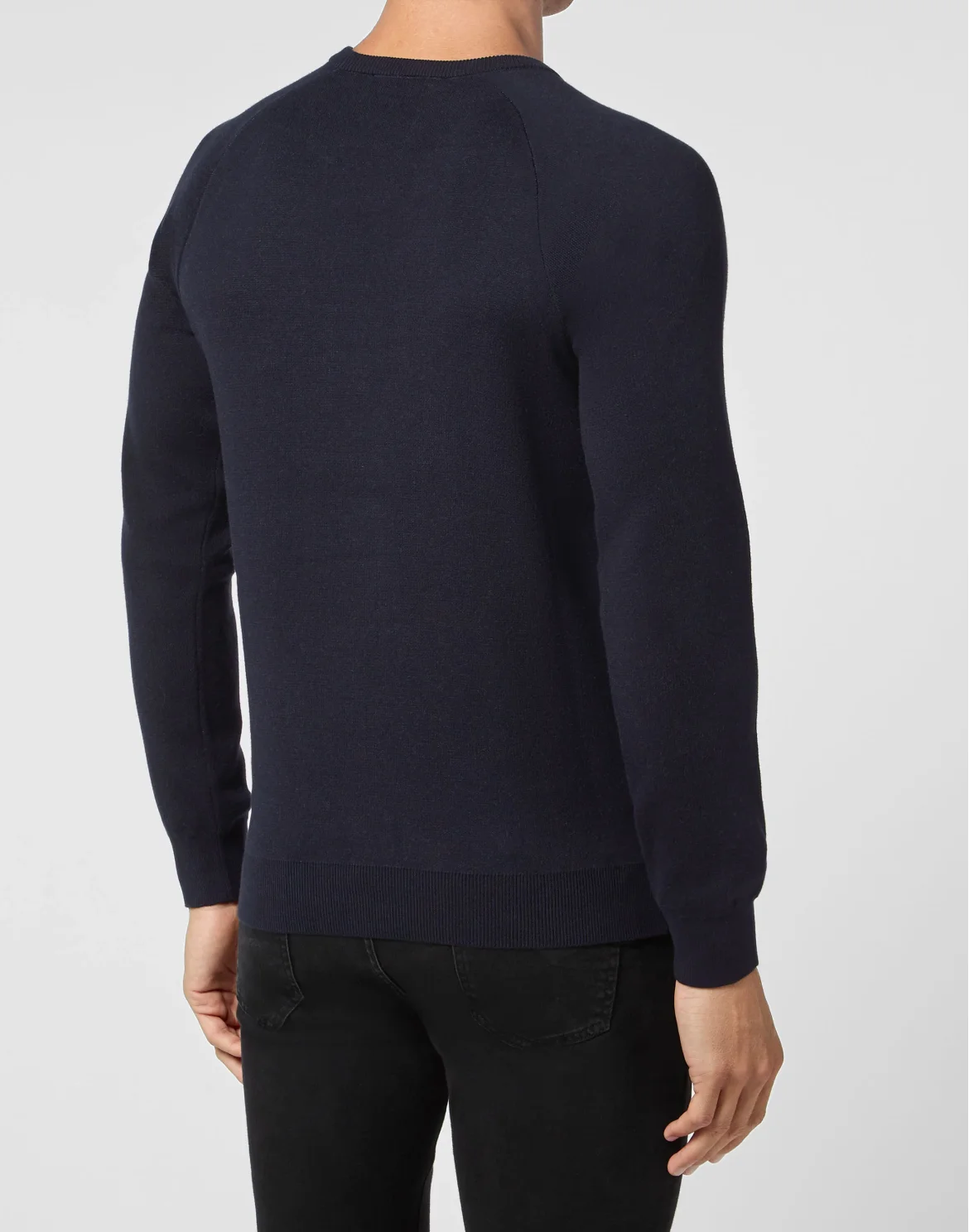 Cotton Pullover Round Neck LS, цвет: Синий