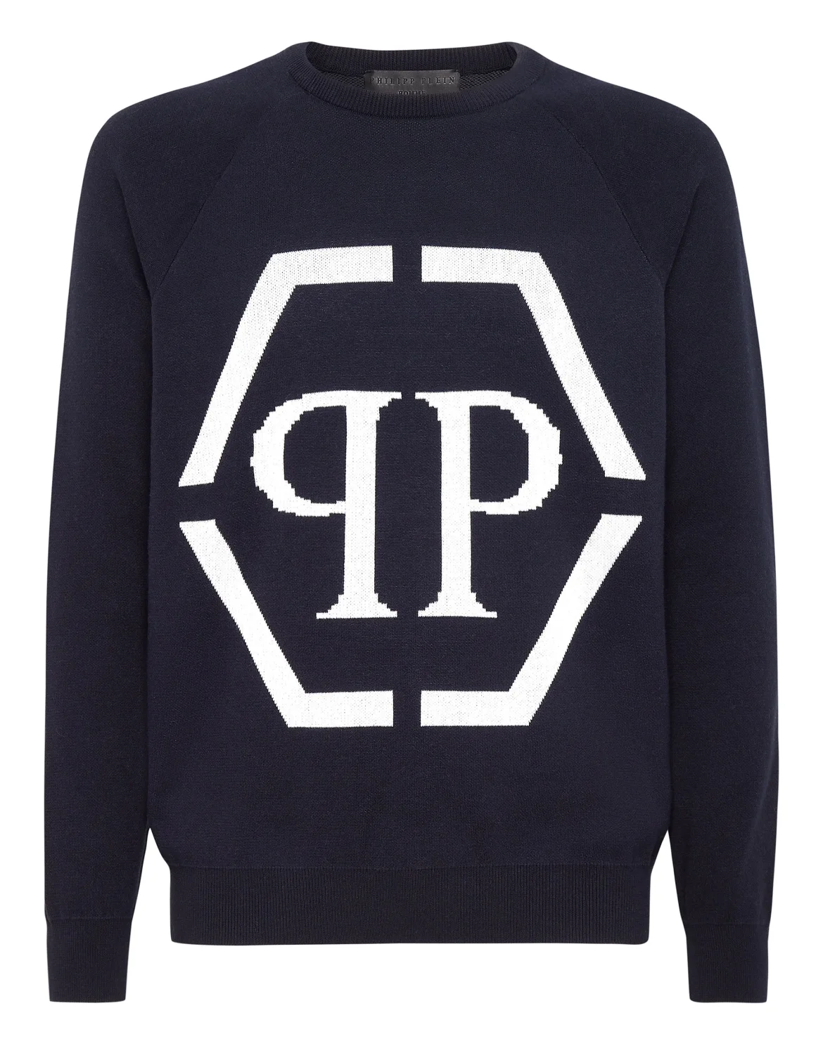 Cotton Pullover Round Neck LS, цвет: Синий