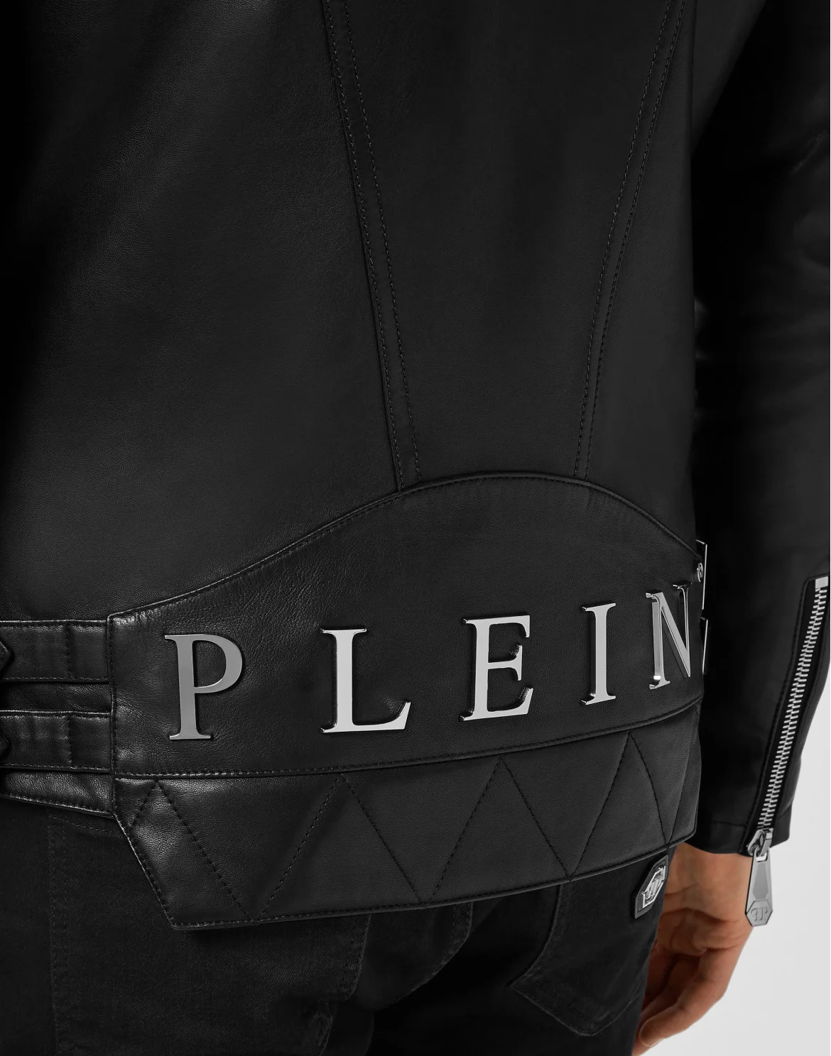 Leather Biker Philipp Plein TM, цвет: Черный