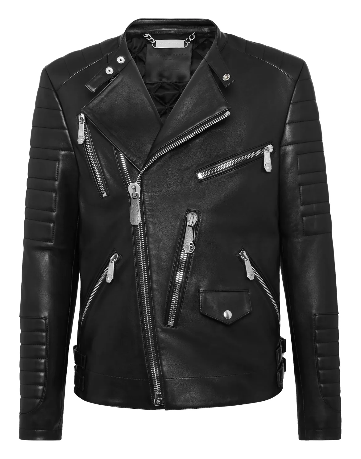 Leather Biker Philipp Plein TM, цвет: Черный
