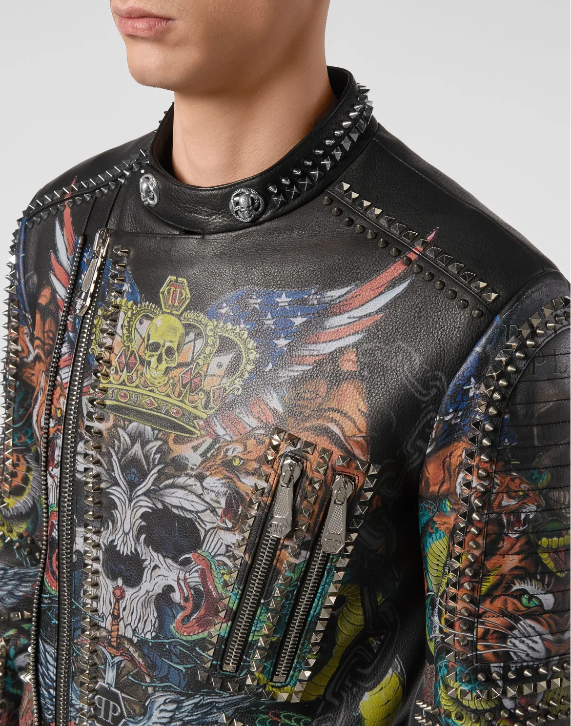 Leather Biker Tattoo, цвет: Черный
