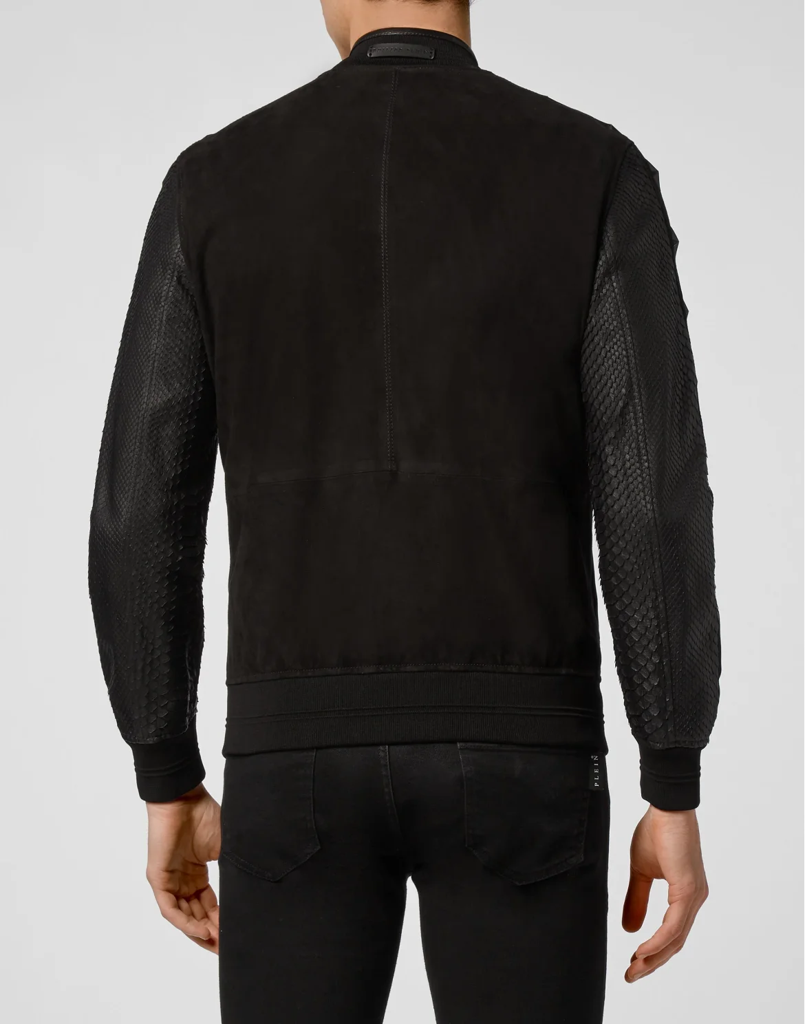 Leather Python Bomber Luxury, цвет: Черный