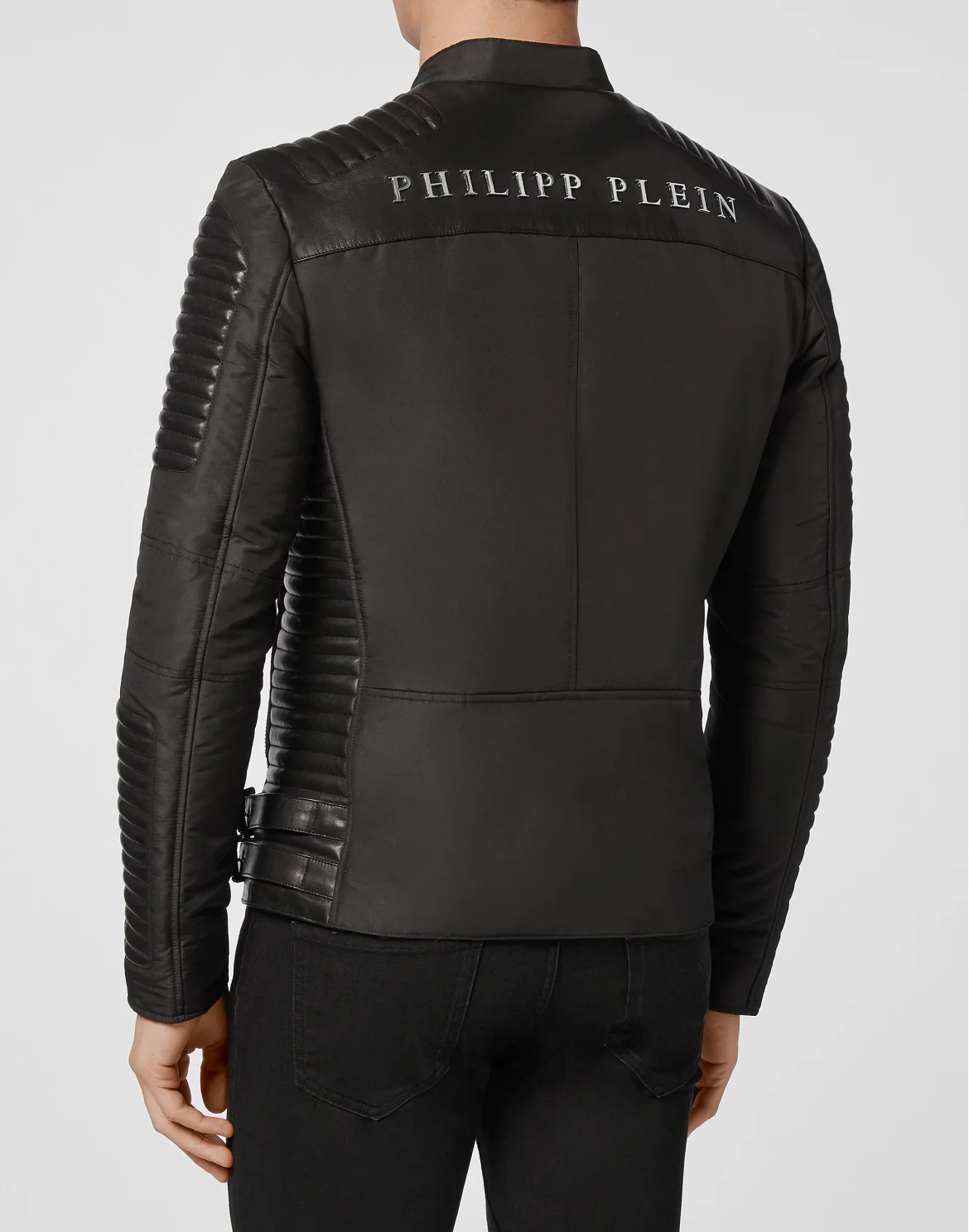 Leather Biker Iconic Plein, цвет: Черный