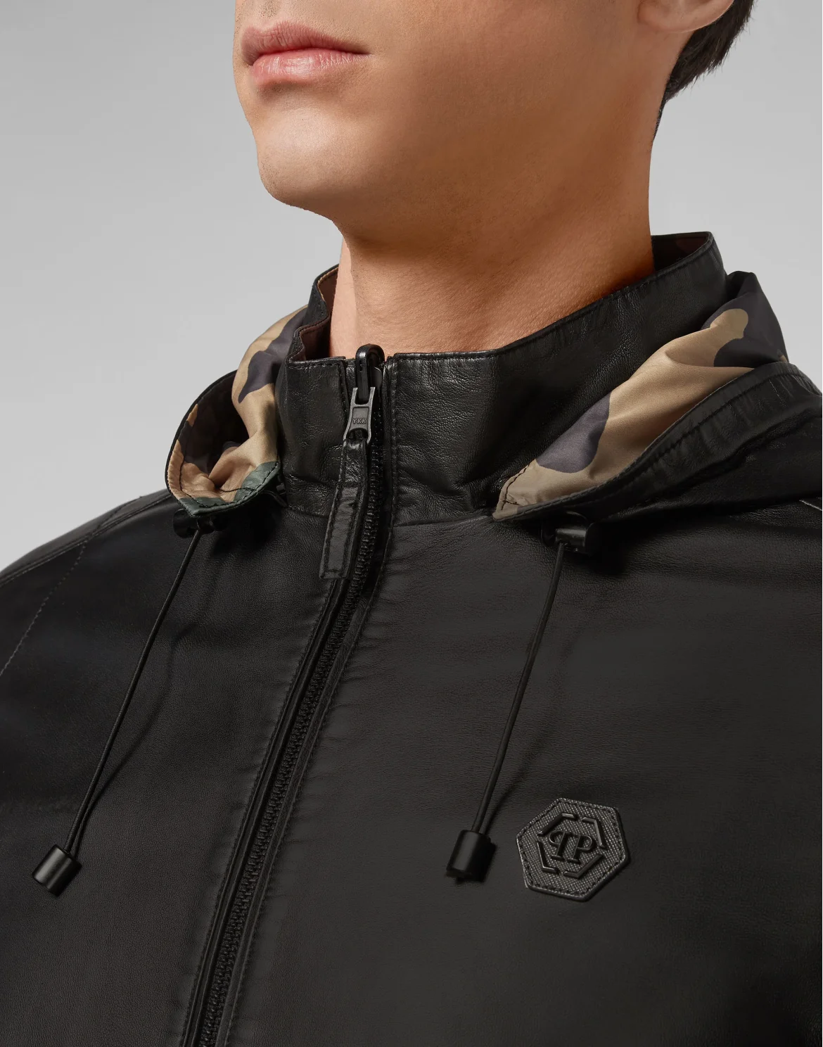 Reversibile Leather Jacket Camouflage, цвет: Камуфляж