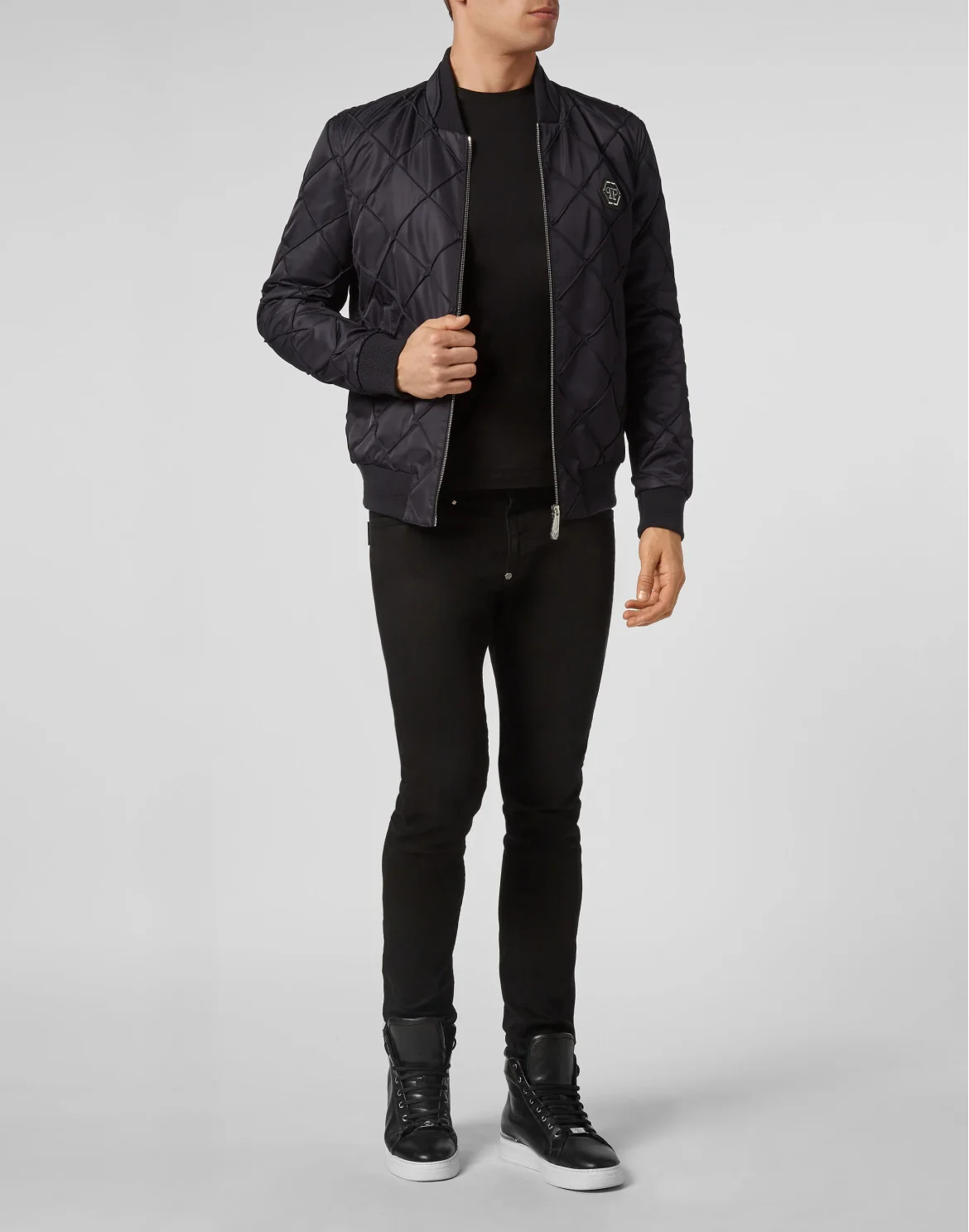 Bomber Nylon Iconic Plein, цвет: Синий
