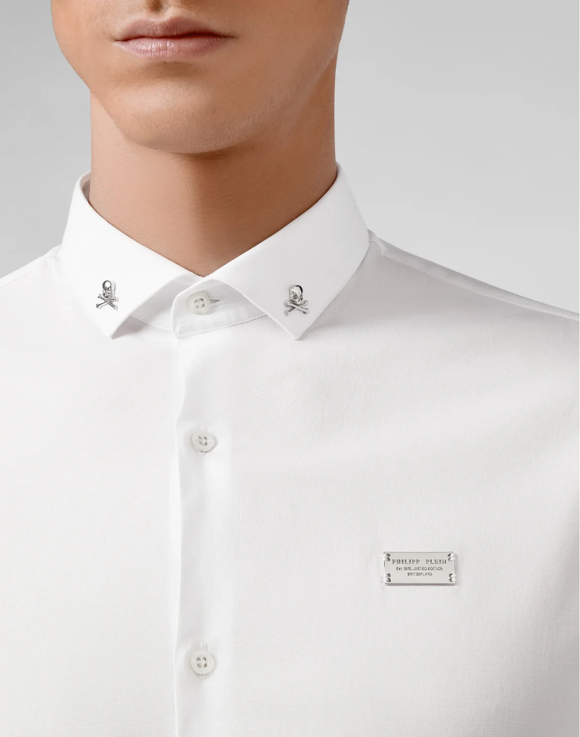 Shirt Platinum Cut LS Iconic Plein, цвет: Белый