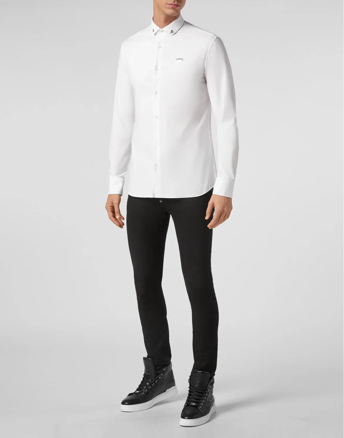 Shirt Platinum Cut LS Iconic Plein, цвет: Белый