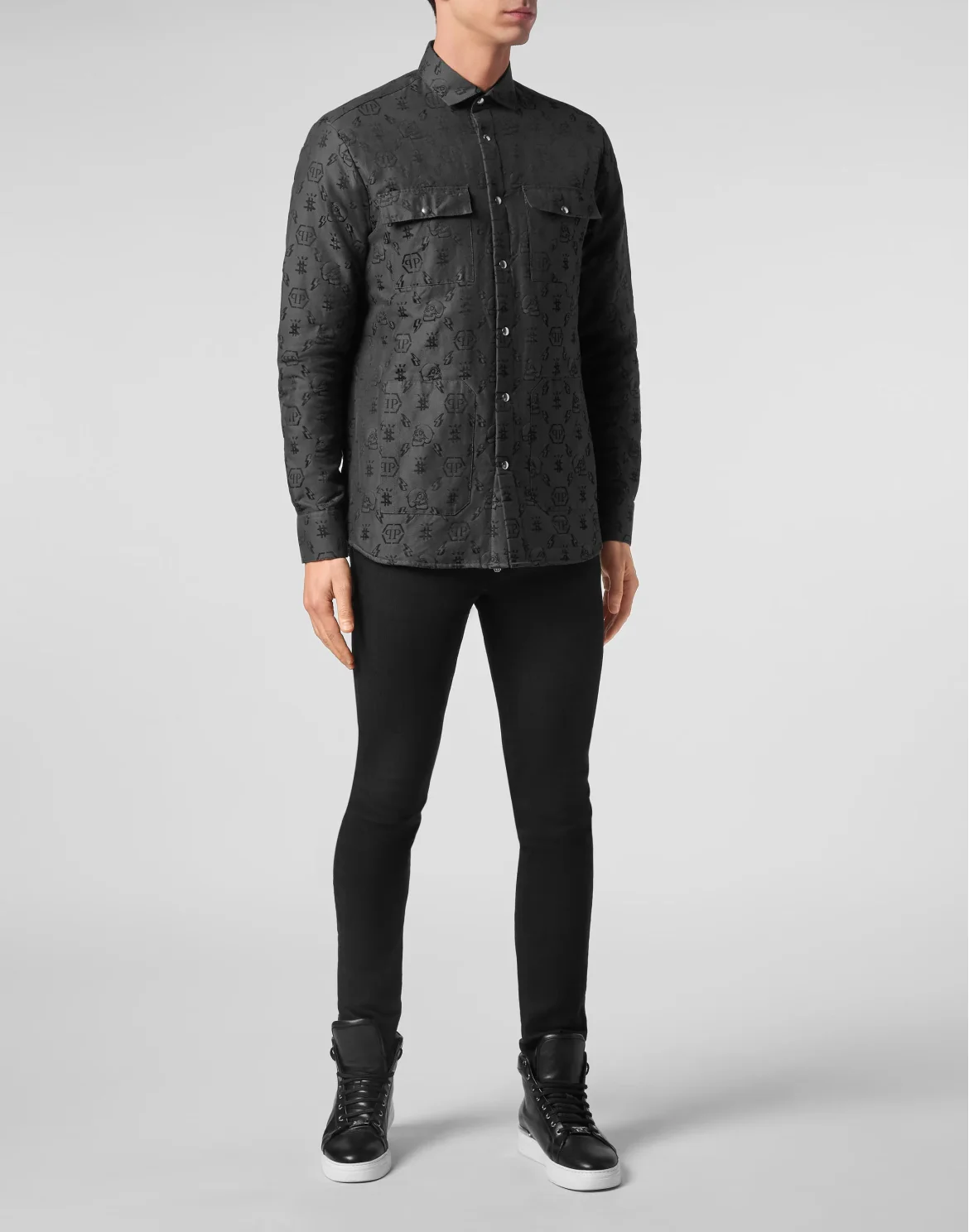 Shirt LS Monogram, цвет: Черный