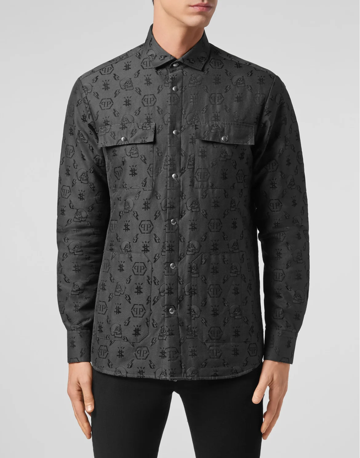 Shirt LS Monogram, цвет: Черный