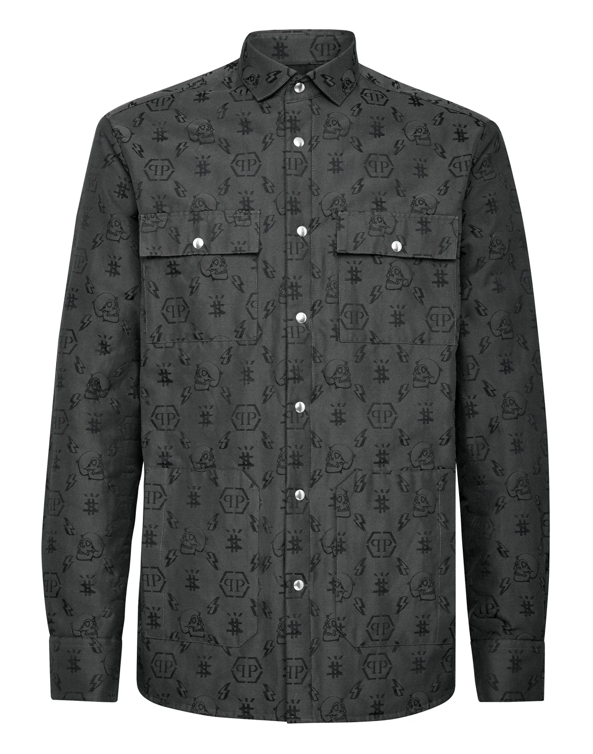 Shirt LS Monogram, цвет: Черный