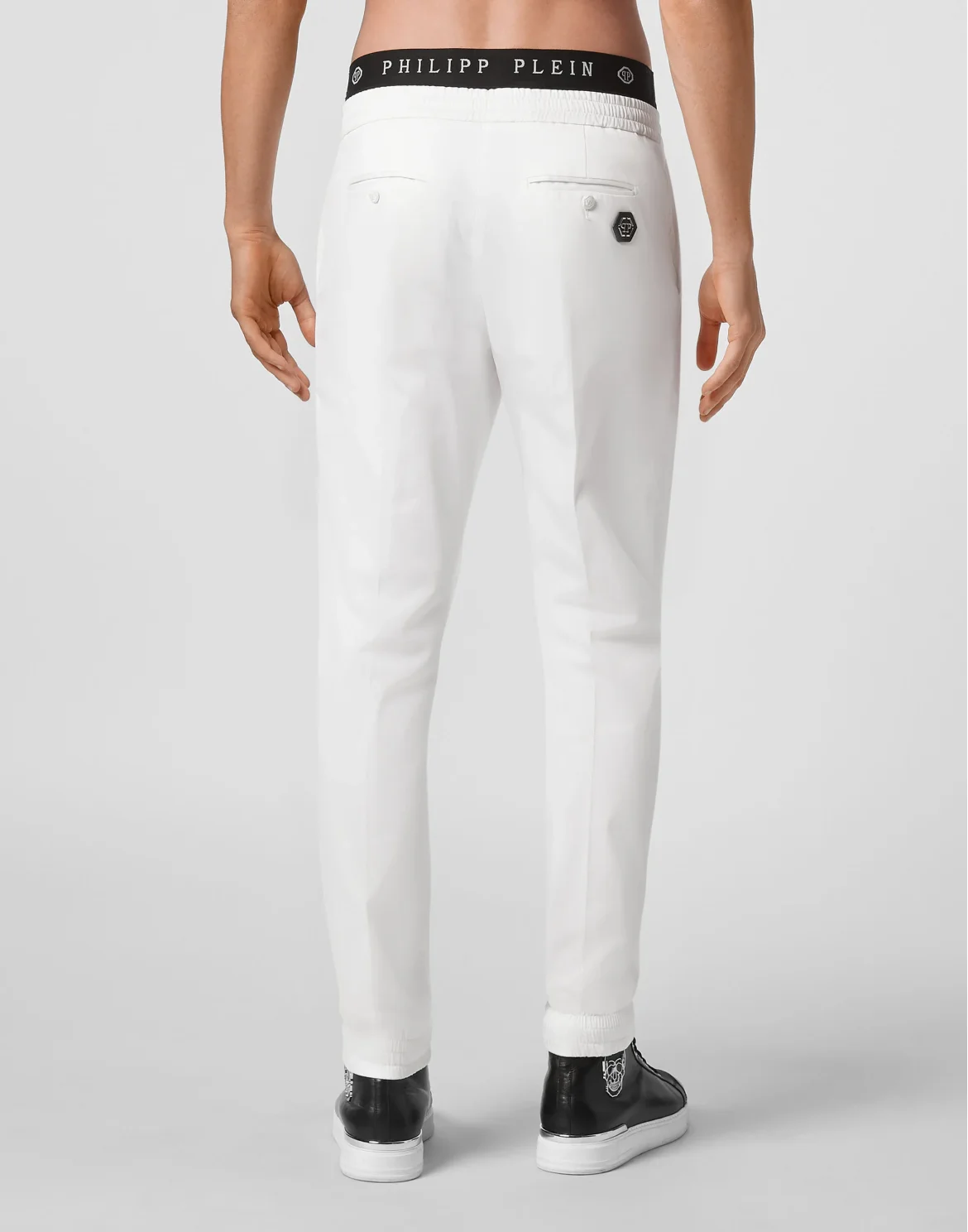 Satin Jogging Trousers Elegant, цвет: Белый