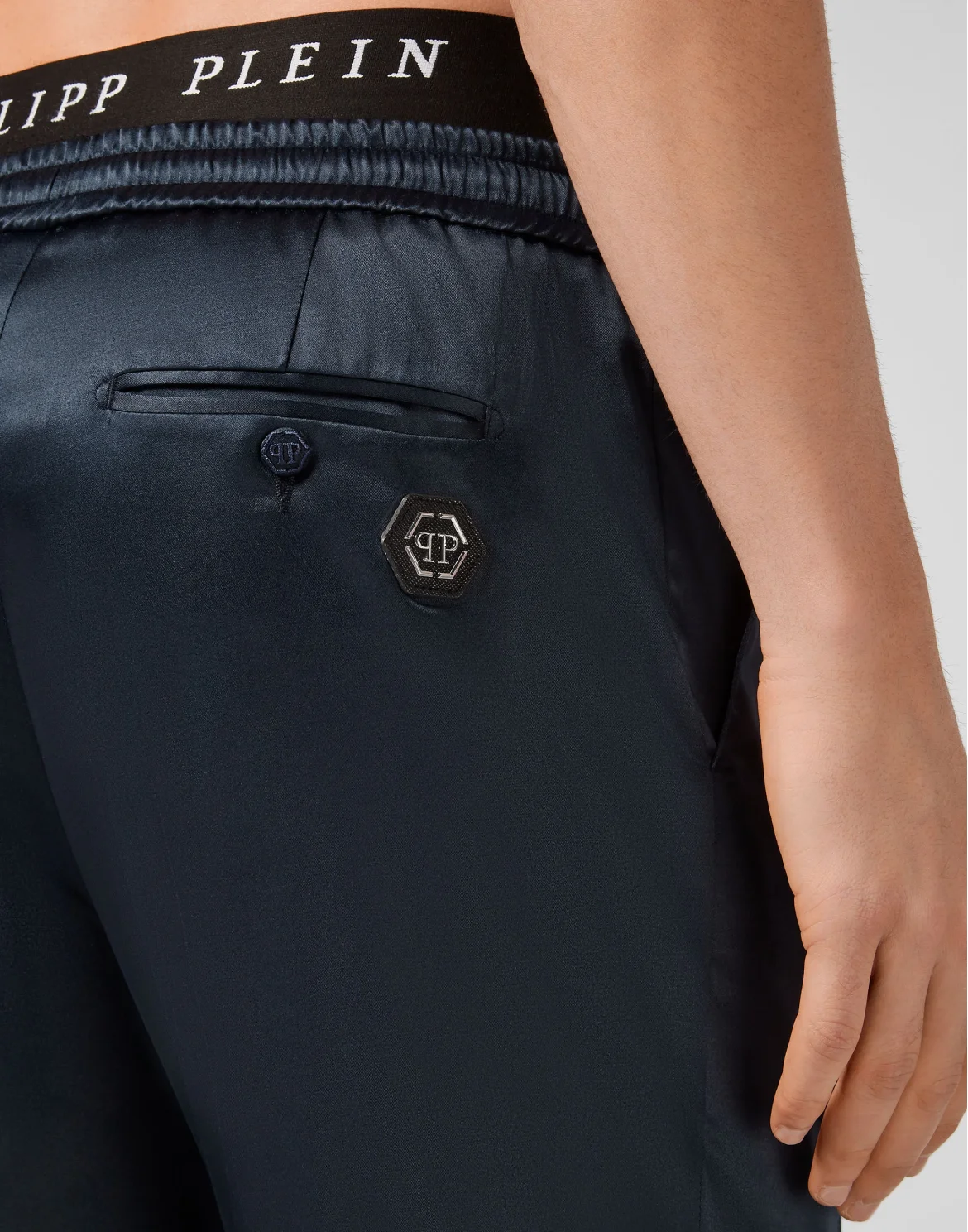 Satin Jogging Trousers Elegant, цвет: Синий