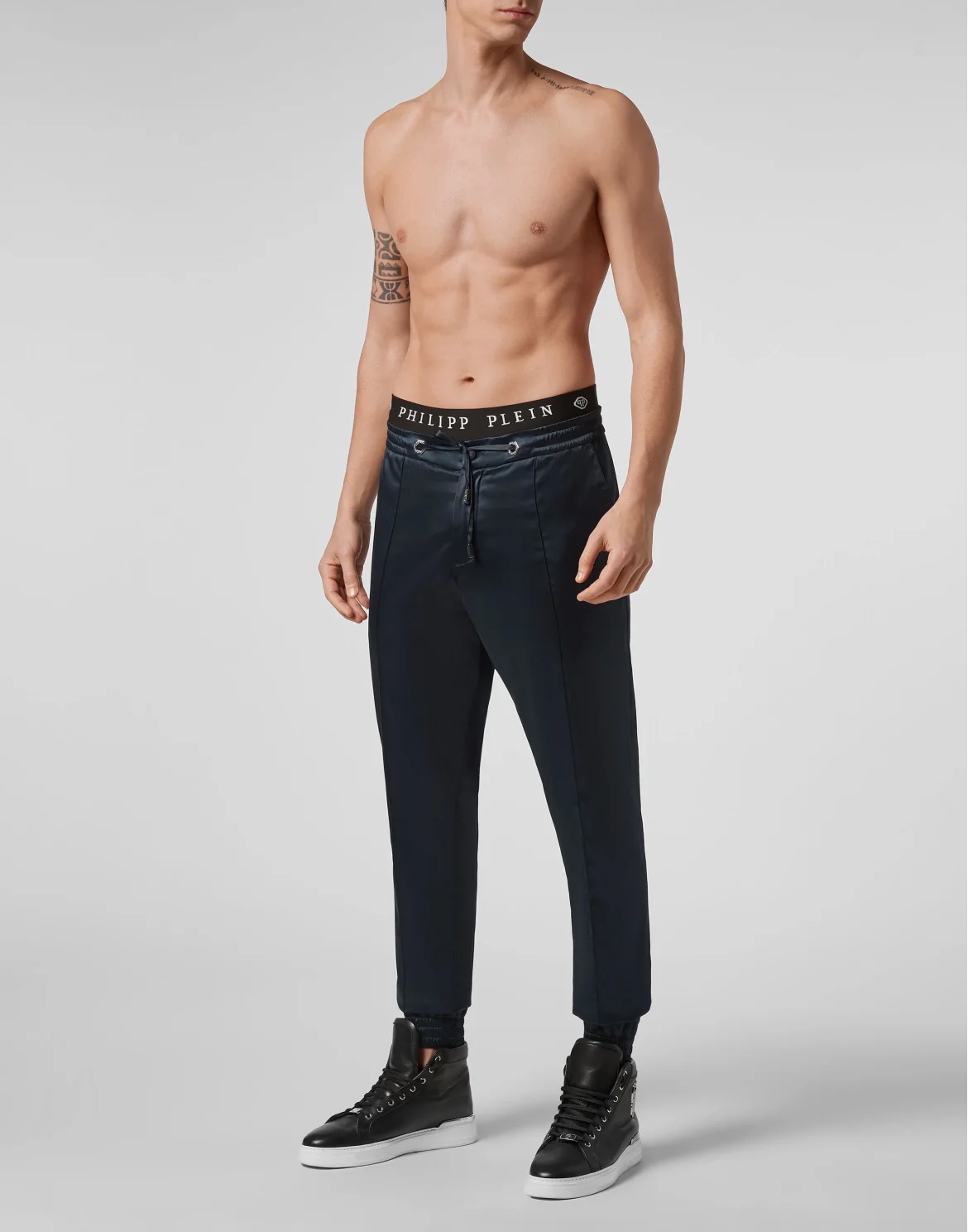 Satin Jogging Trousers Elegant, цвет: Синий