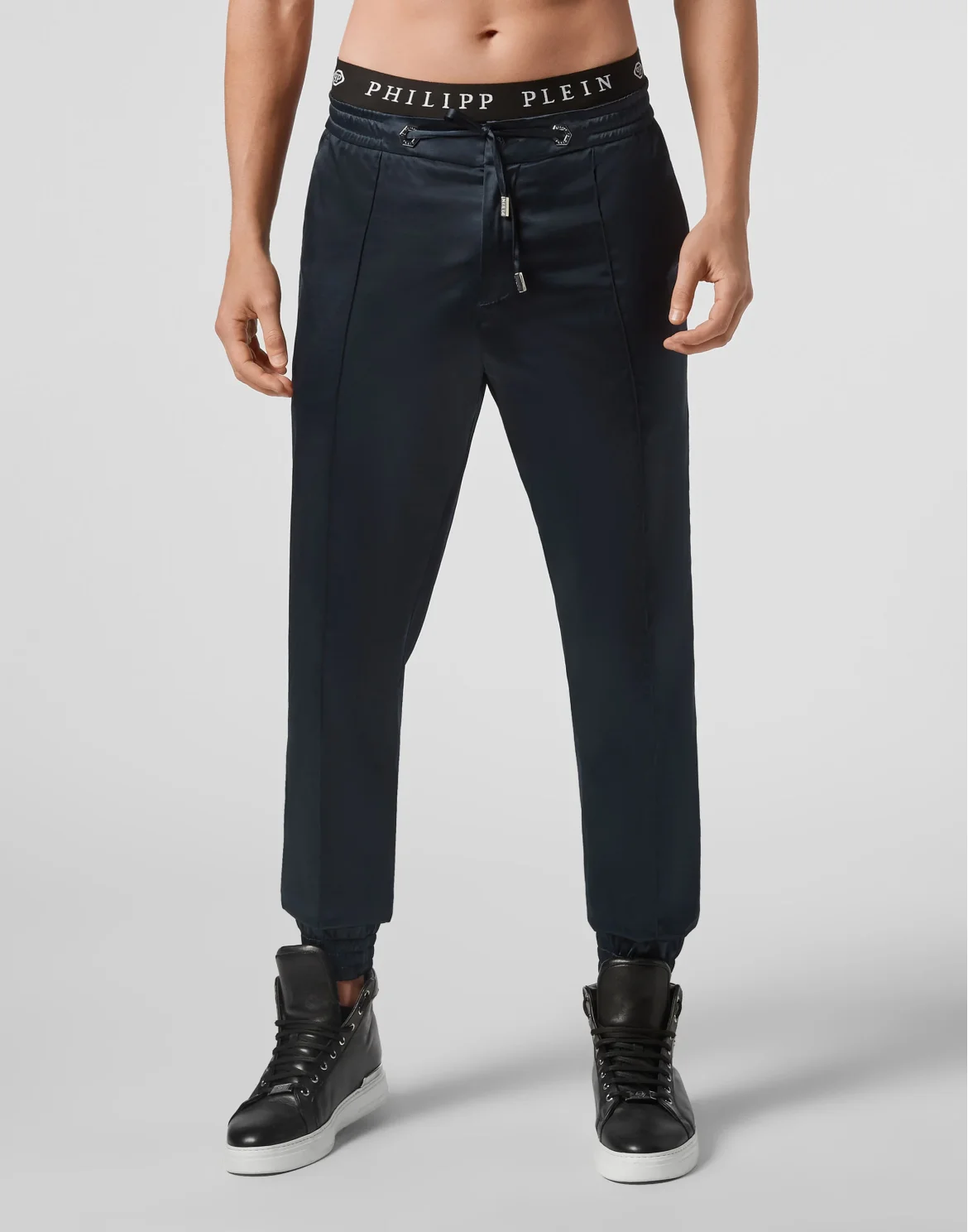 Satin Jogging Trousers Elegant, цвет: Синий