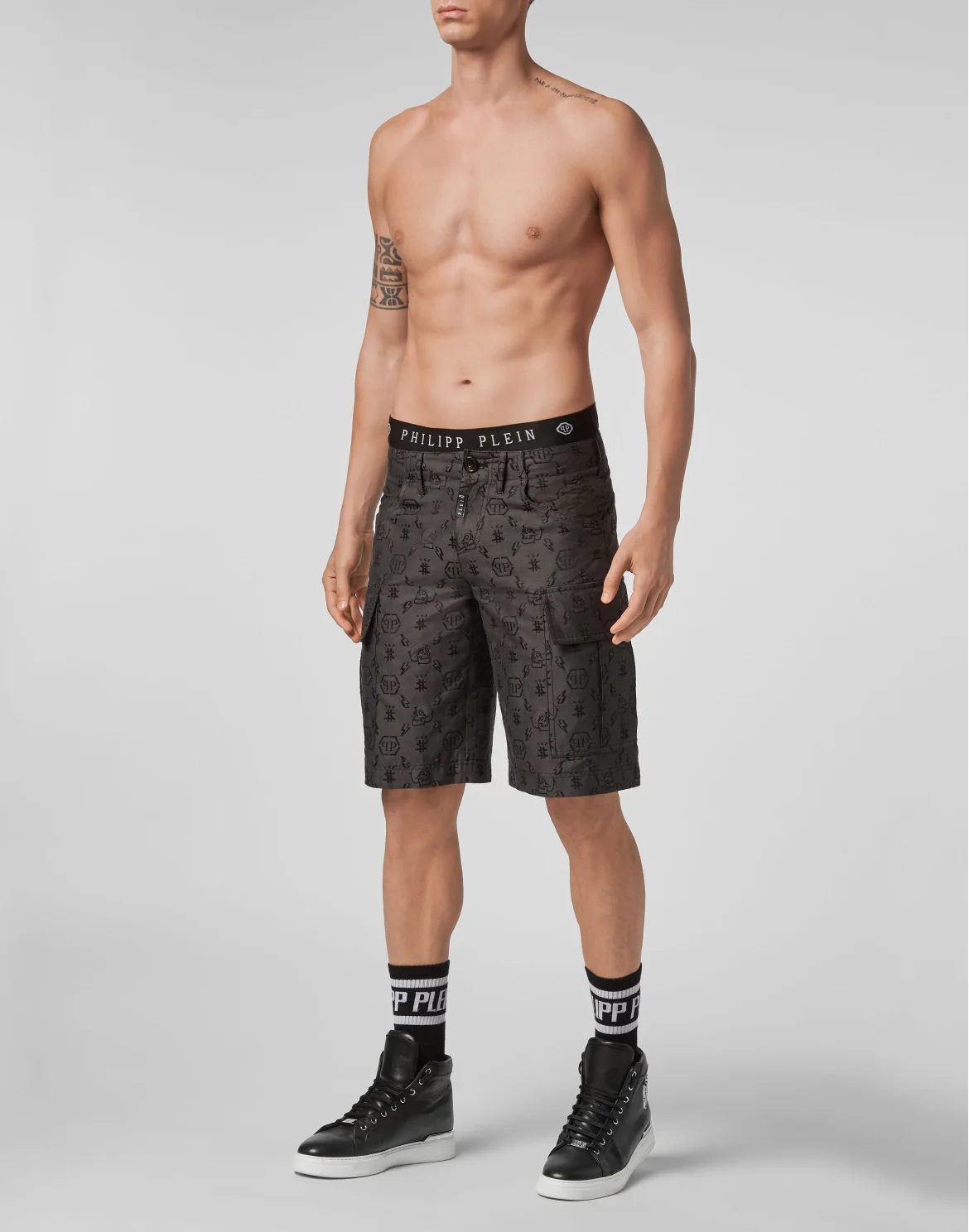 Short Trousers Jacquard Monogram, цвет: Черный