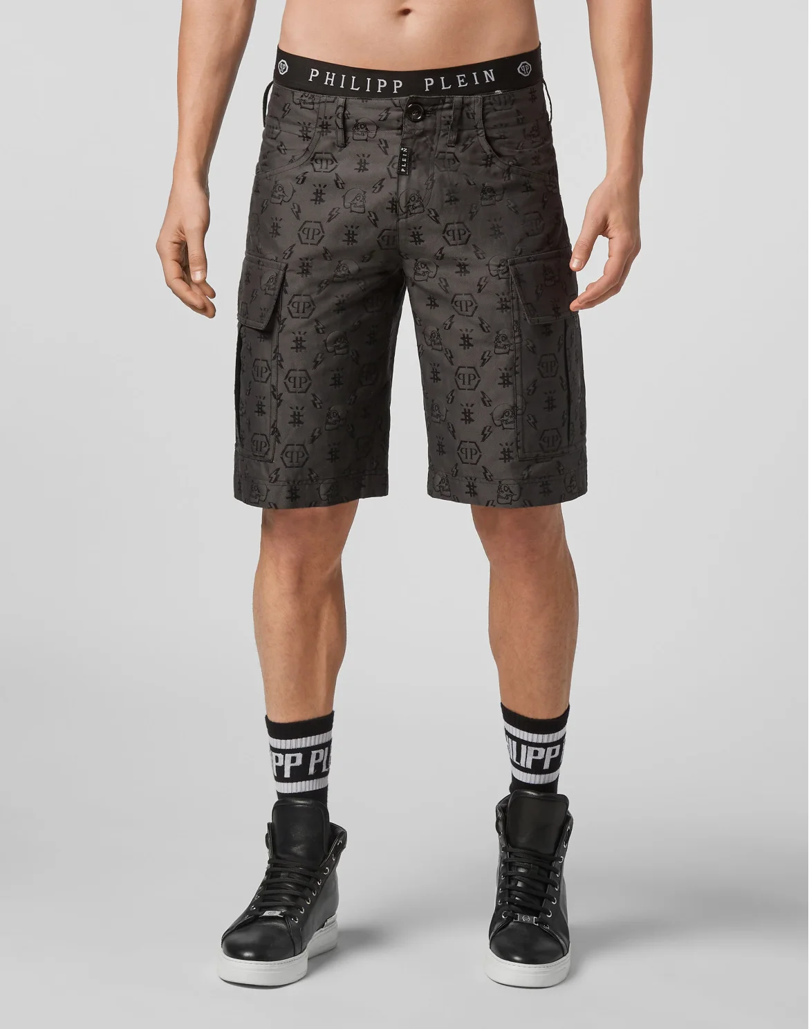 Short Trousers Jacquard Monogram, цвет: Черный