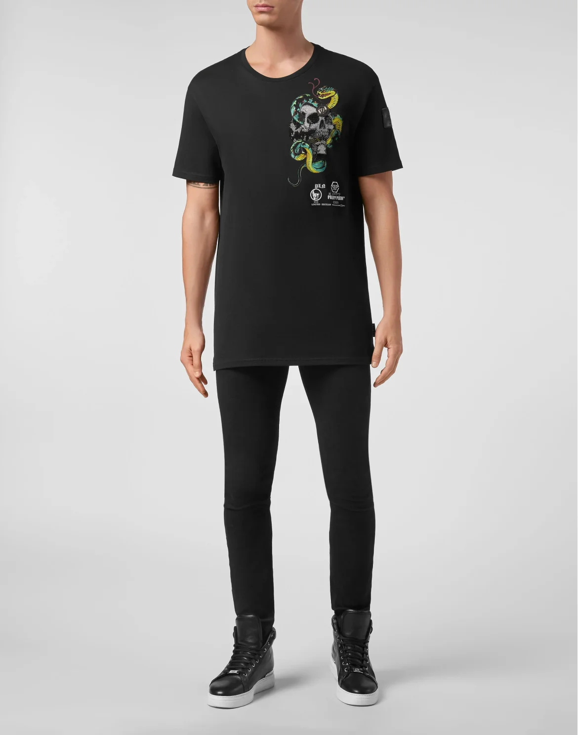 T-shirt Round Neck SS Tattoo, цвет: Черный