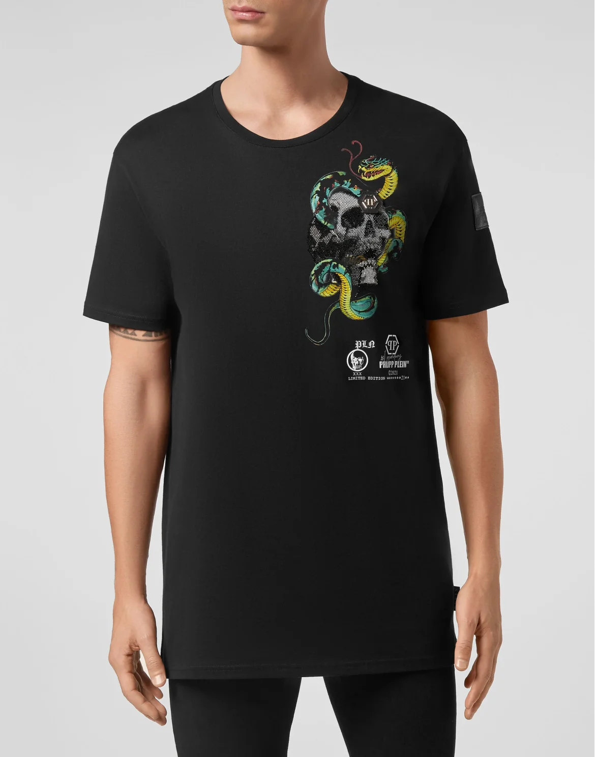 T-shirt Round Neck SS Tattoo, цвет: Черный