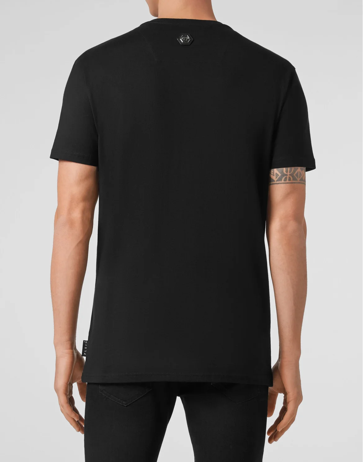 T-shirt Round Neck SS Outline Skull crystal, цвет: Черный