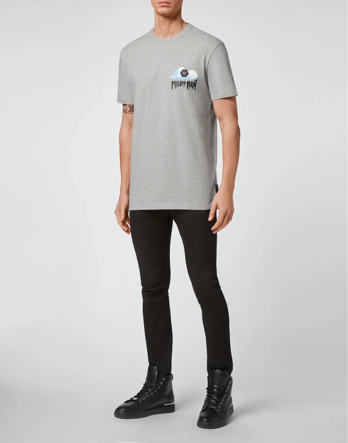 T-shirt Round Neck SS Clouds, цвет: Серый