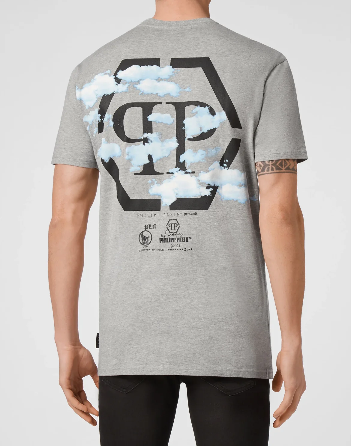 T-shirt Round Neck SS Clouds, цвет: Серый
