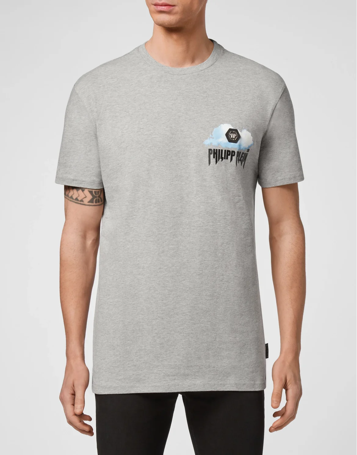 T-shirt Round Neck SS Clouds, цвет: Серый