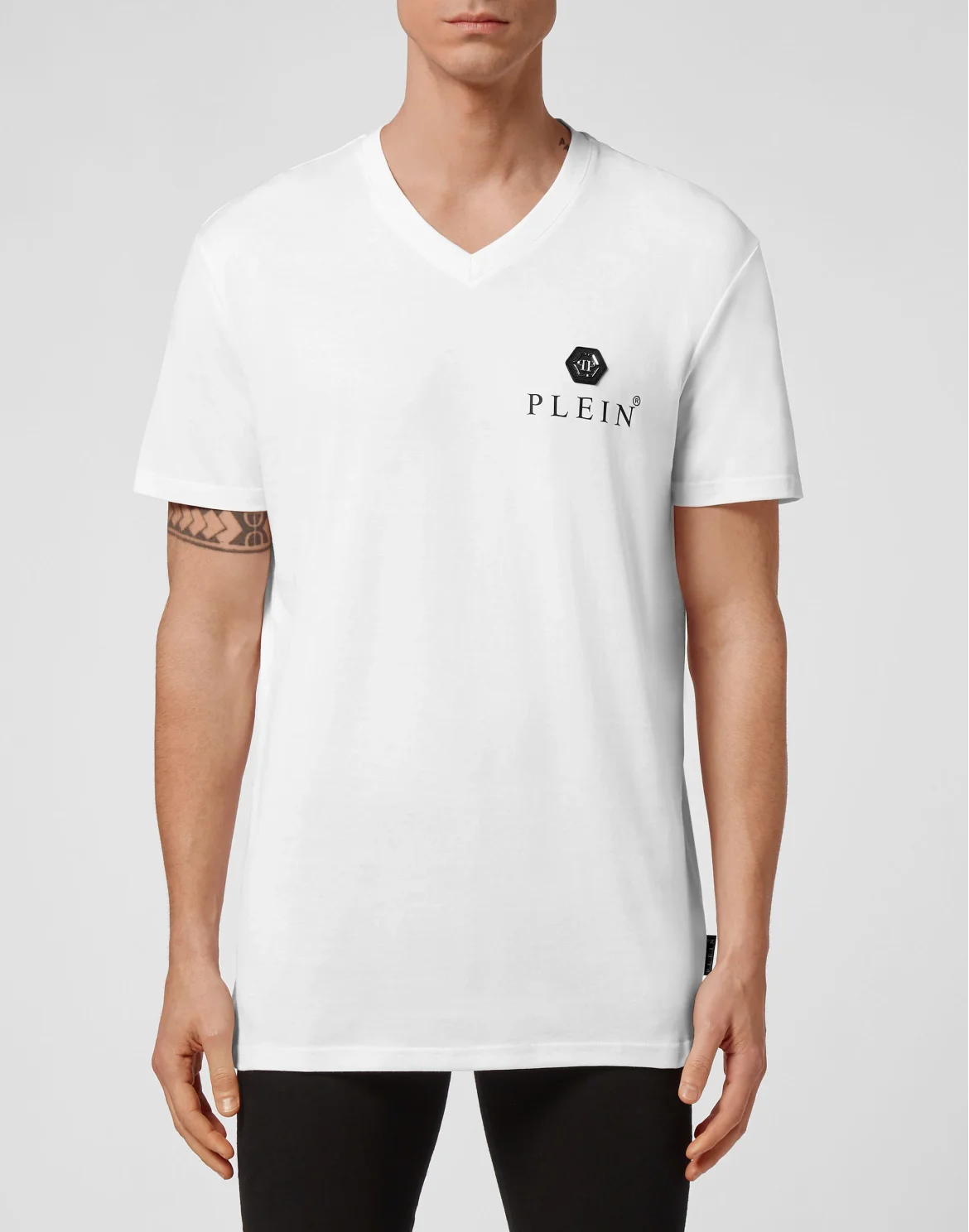 T-shirt V-Neck SS Iconic Plein, цвет: Белый