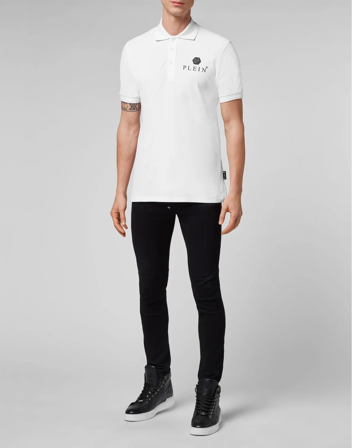 Slim Fit Polo shirt SS Iconic Plein, цвет: Белый