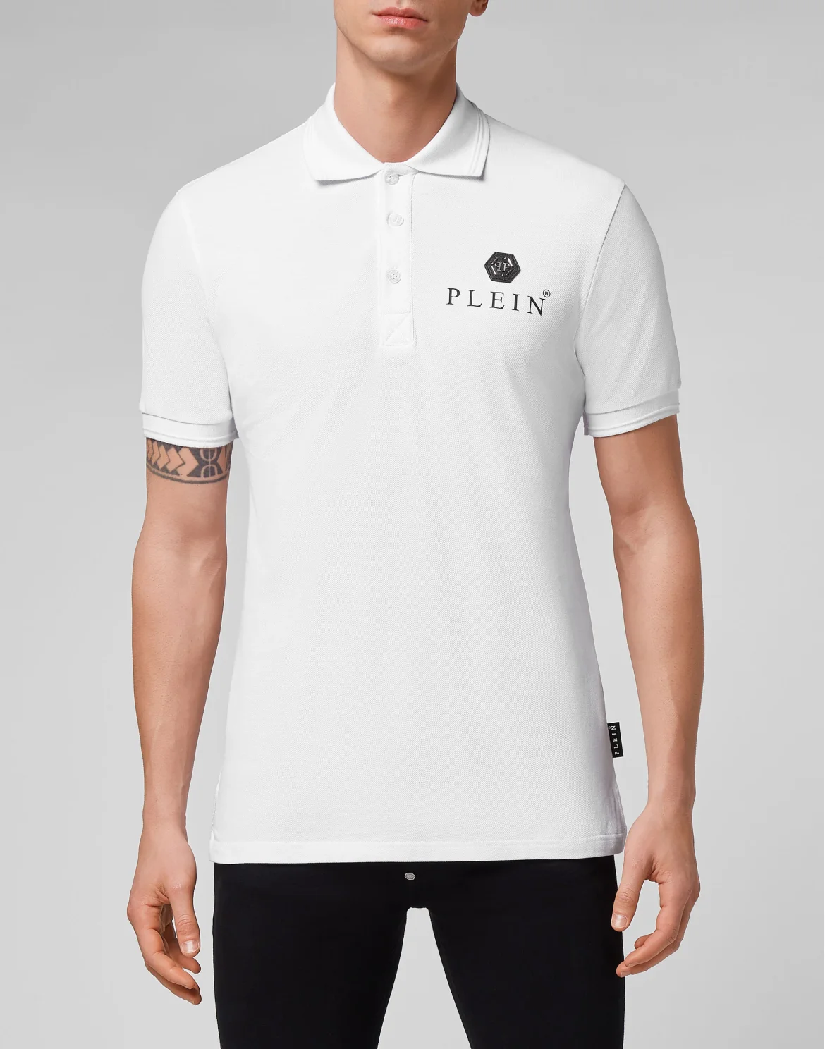 Slim Fit Polo shirt SS Iconic Plein, цвет: Белый