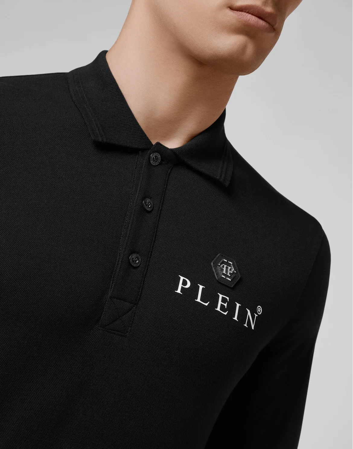 Polo shirt LS Iconic Plein, цвет: Черный