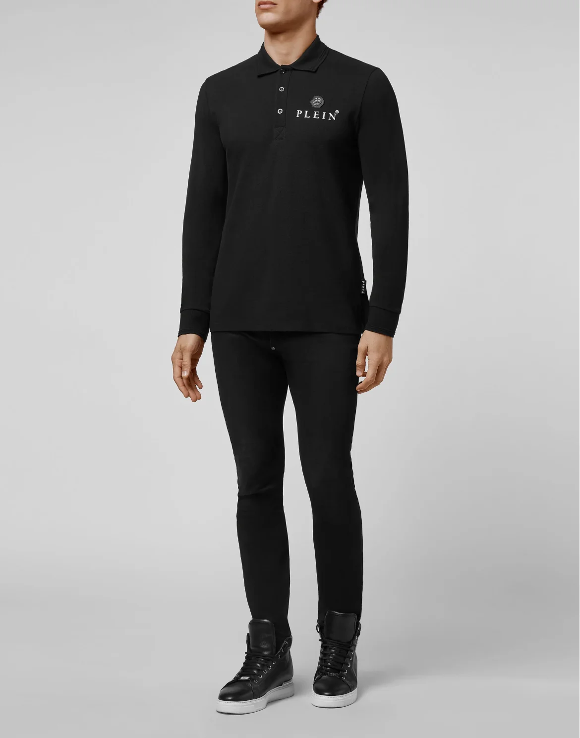 Polo shirt LS Iconic Plein, цвет: Черный