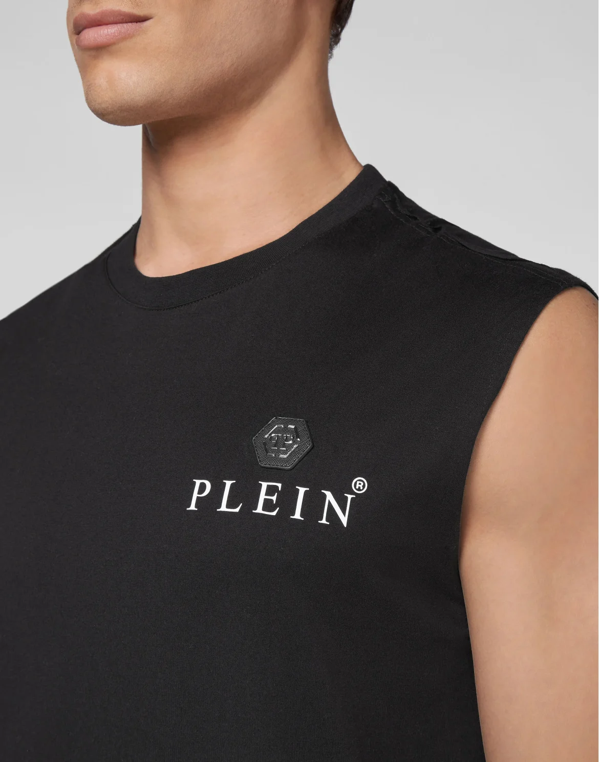 Sleeveless Top Iconic Plein, цвет: Черный