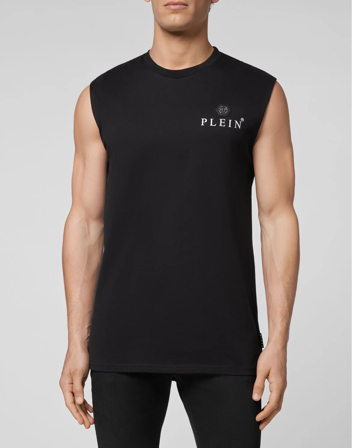 Sleeveless Top Iconic Plein, цвет: Черный