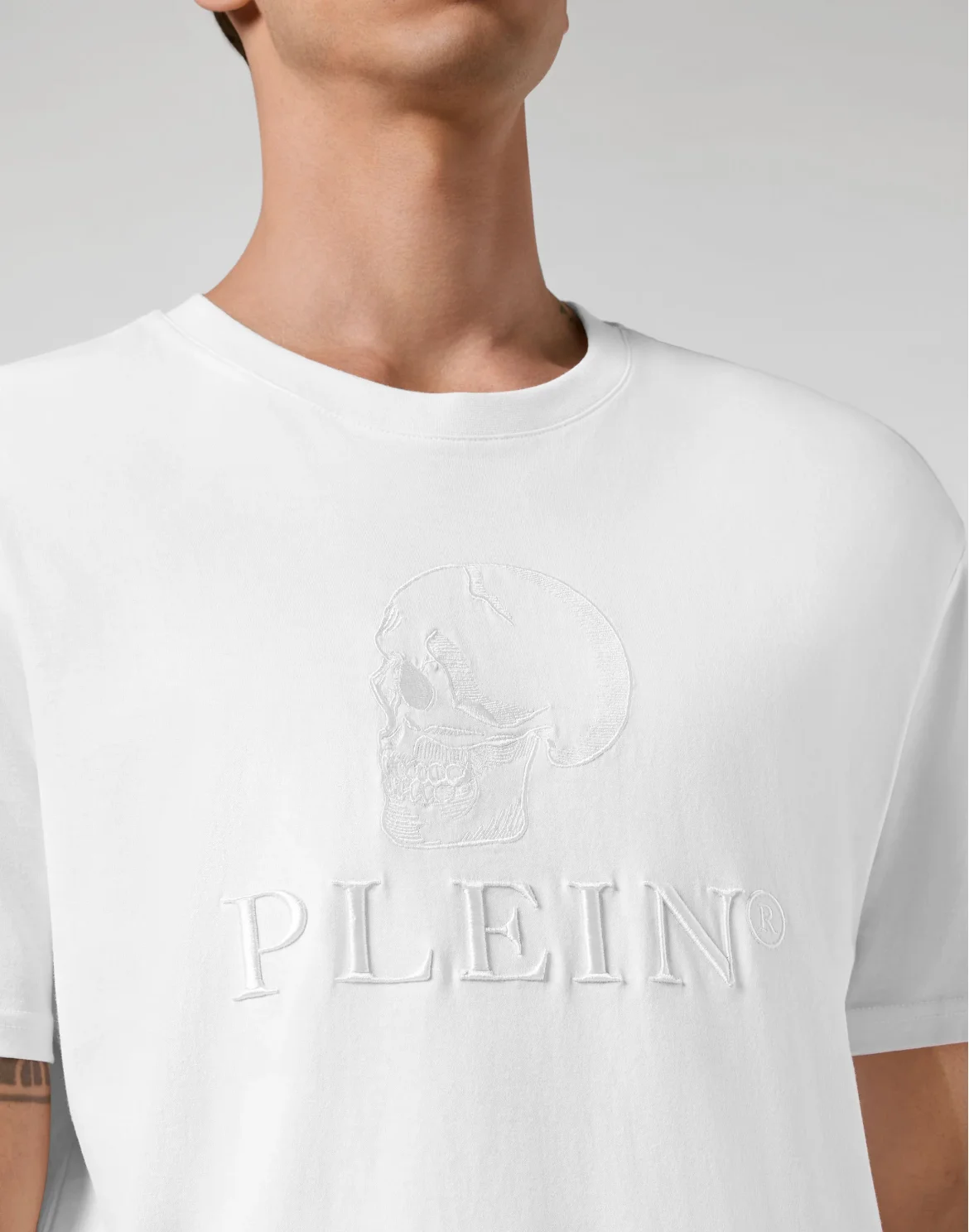 T-shirt Round Neck SS Skull, цвет: Белый